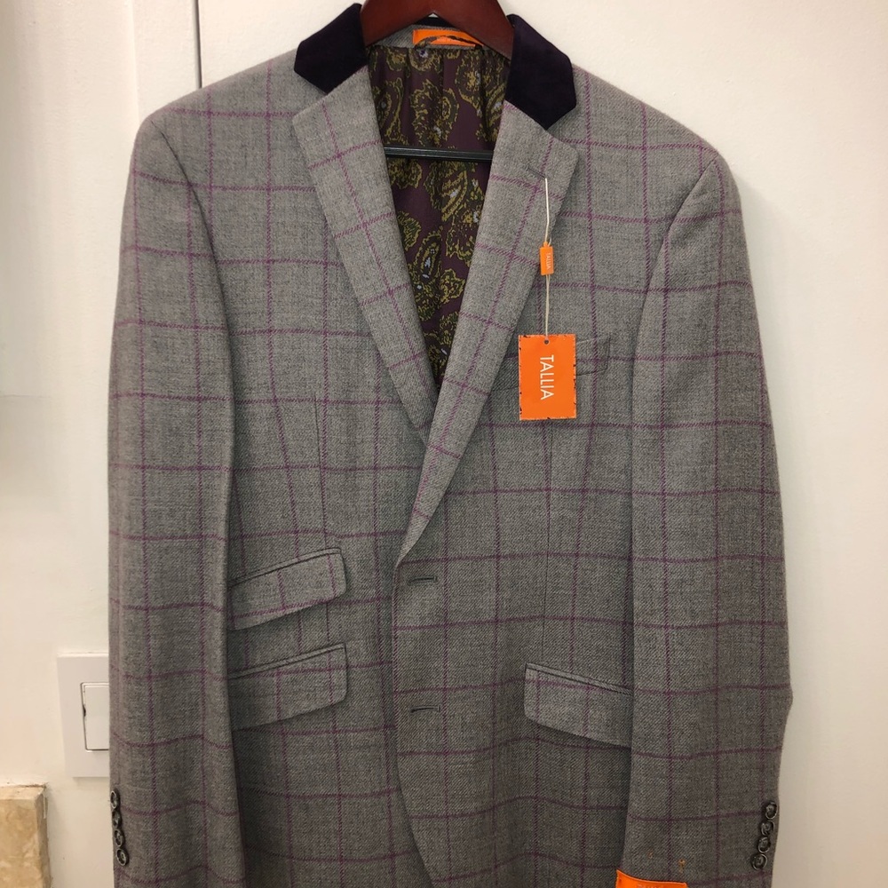 Tallia Orange 40R Blazer New! Gray and Purple
